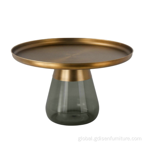  Luxury Living Room Furniture Replica and Modern Large Round Casablanca Coffee Table by Toughened Glass and Bronze Aluminum Supplier